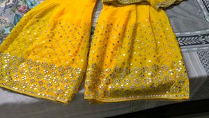 Yellow Embroidered pallazo with Duppatta n