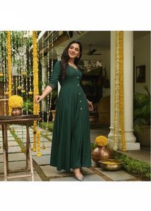 Elegant Green Anarkali Kurta Set
