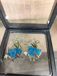 Unique Bird & Nature Resin Earrings