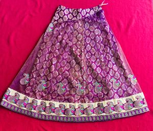 Net Lehnga,blouse And Odhani Set💜