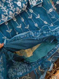 Teal blue Lehenga
