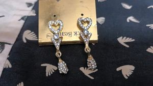 Heart shape golden earring
