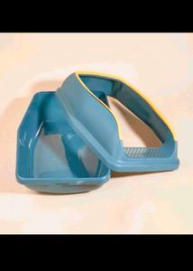 Blue & Yellow Cat Litter Box