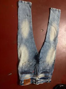 combo of 2 Men's Blue Acid Wash Jeans