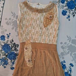 HEAVY WORK LONG GOWN - WORE ONCE.