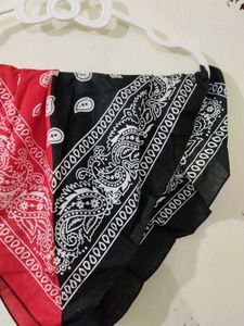 Red and Black Paisley Bandana