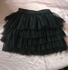 kids Black Tiered Tulle Skirt