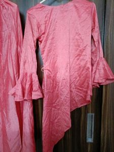 Pink Embroidered Skirt &amp; Top Set