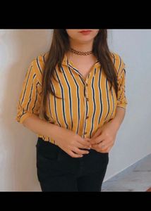 Stylish Yellow Striped Shirt