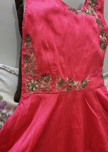 Designer Pink Stylish heavy Party Wear Gown
