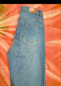 Wide Leg Light Wash Denim Jeans
