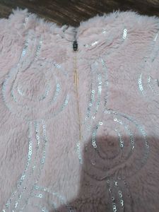 Cute Pink Faux Fur Baby top