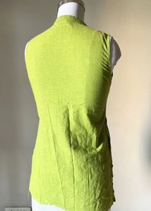 Lime Green Sleeveless Kurta