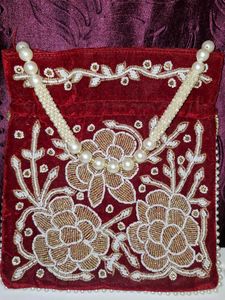 Red Handmade Potli
