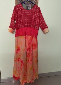 Anarkali Tie &amp; Dye Long Gown Designer Dress