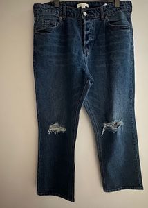 H&M - Women's Distressed Blue Denim Jeans