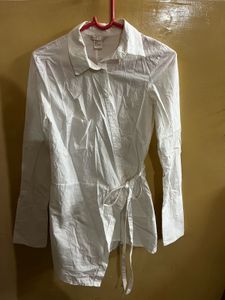 h&m White Wrap Blouse