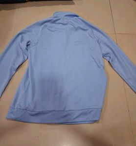 Light Blue Zip-Up Athletic Jacket