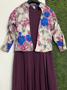 Long Dress with attached Jacket