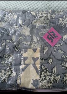 Stylish Grey Floral Print Kurta