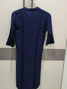 Blue Embroidered Kurta upDown style