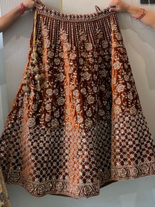 Embroidered Velvet Lehenga