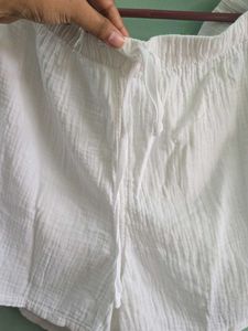 White linen Cotton Shorts