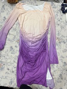 Ombre Long Sleeve Dress bodycon