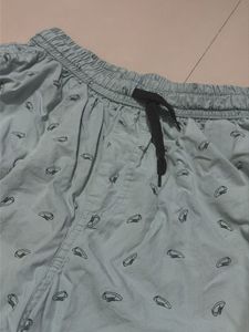 Light Blue Printed Shorts