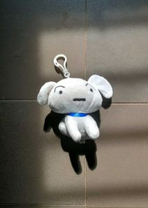 Cute White Plush Toy Keychain