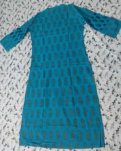 Turquoise Printed Kurta