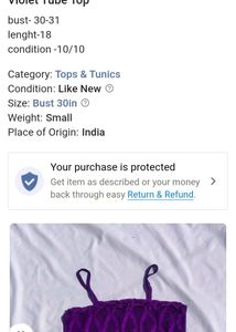 Violet Tube Top