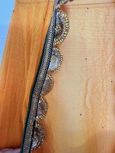 Orange Embellished Dupatta