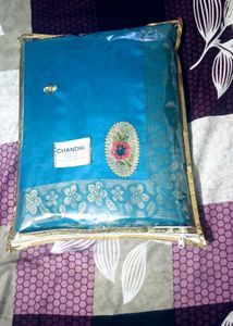 new Elegant Blue Silk Saree