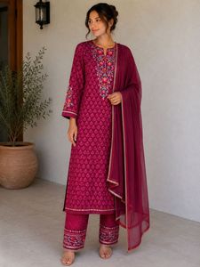Embroidered Kurta Set with Dupatta