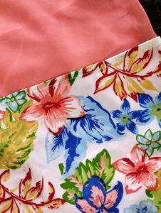 Floral Print Layered Dress Top