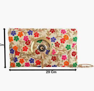 Embroidered Clutch Bag