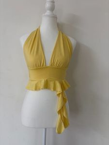Yellow Halter Neck Bikini Top🫶🏻