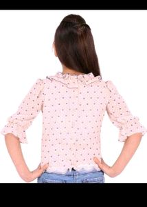 50. Chic Printed Blouse with Ruffles