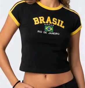 Brazil Rio de Janeiro Graphic Crop Top