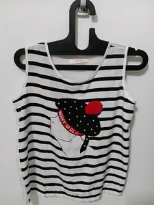 Striped Sleeveless T-Shirt