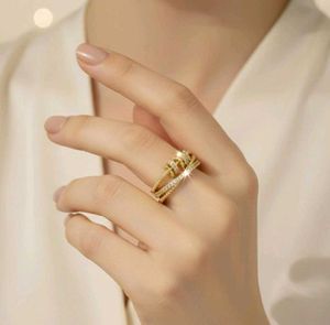 ✨ Gold Plated Adjustable Anxiety Ring | Brand New