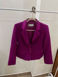 MARIE CLAIRE FUSCHIA PINK TWEED BLAZER