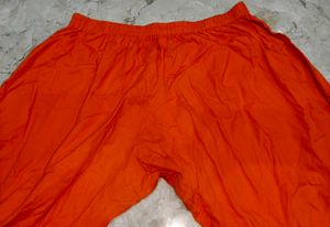 Bright Orange Kurta with Black Trim