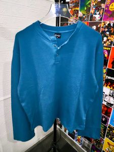 BOXY FIT UNISEX OVERSIZE WAFFLE HENLEY 🔥🔥