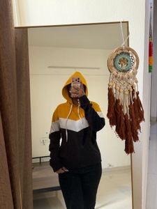 💛 Mustard Yellow Colorblock Hoodie 🖤