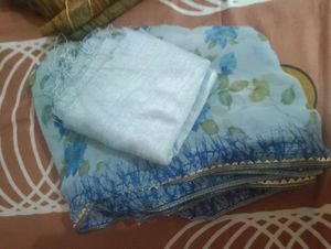 Elegant Floral Print Saree