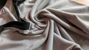 Grey Ribbed Collared Top