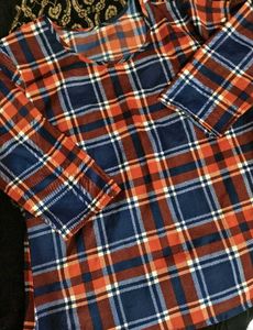 Stylish Plaid 3/4 Sleeve Top