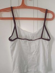 White Graphic Cami Top